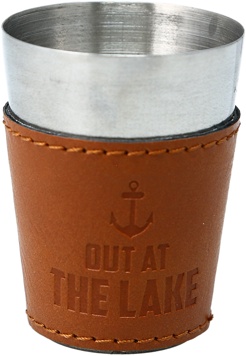 Out at the Lake by Man Out - Out at the Lake - Stainless Shot Glass with Sleeve