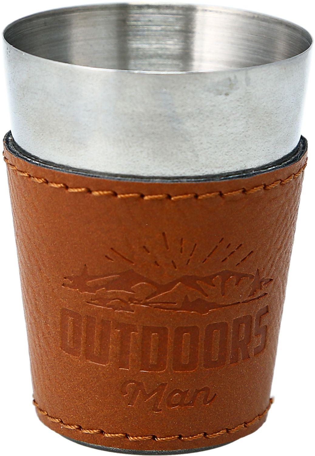Outdoors Man by Man Out - Outdoors Man - Stainless Shot Glass with Sleeve