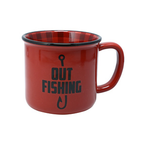 Out Fishing by Man Out - 18 oz Mug