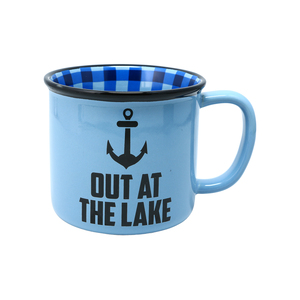 Out at the Lake by Man Out - 18 oz Mug