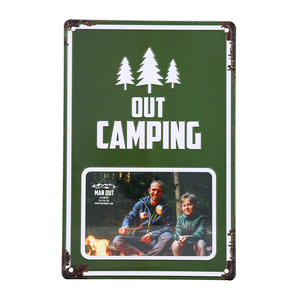 Out Camping by Man Out - 8" x 11.75" Tin Frame
(Holds 6" x 4" Photo)