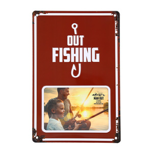 Out Fishing by Man Out - 8" x 11.75" Tin Frame
(Holds 6" x 4" Photo)
