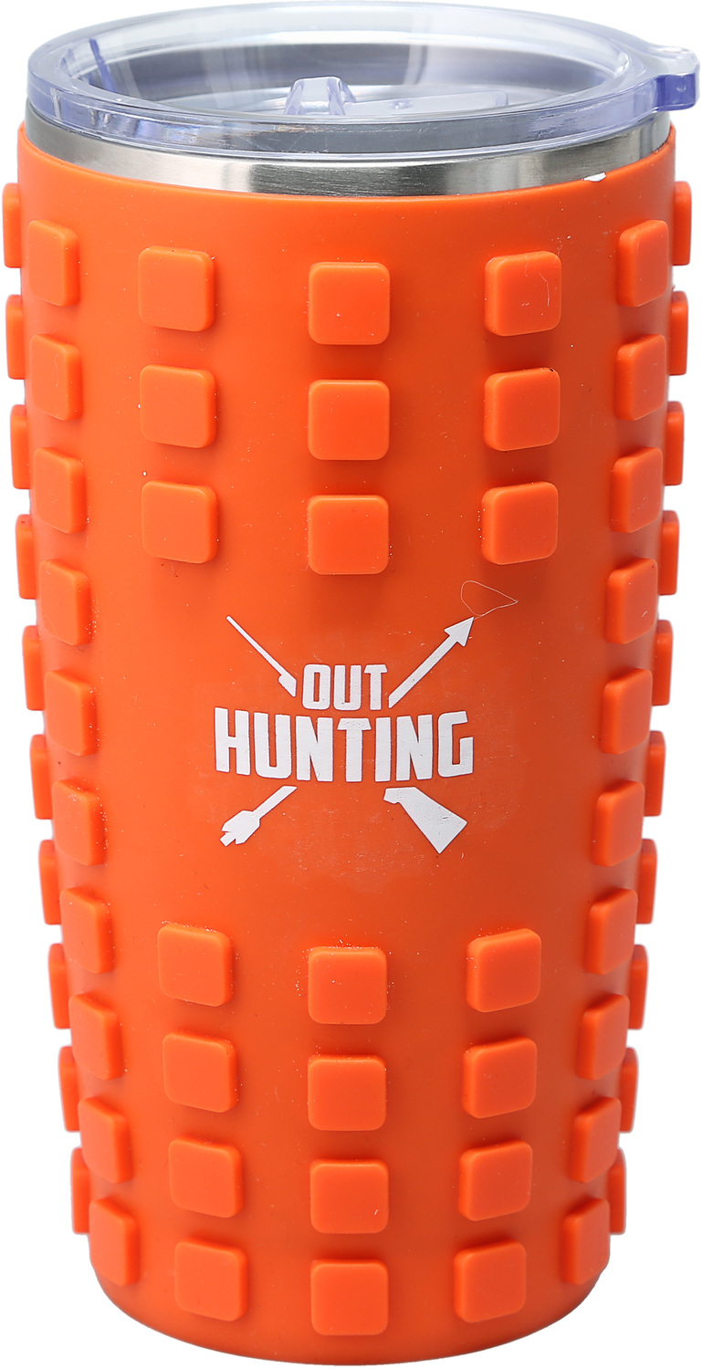 Out Hunting by Man Out - Out Hunting - 20 oz Travel Tumbler with 3D Silicone Wrap