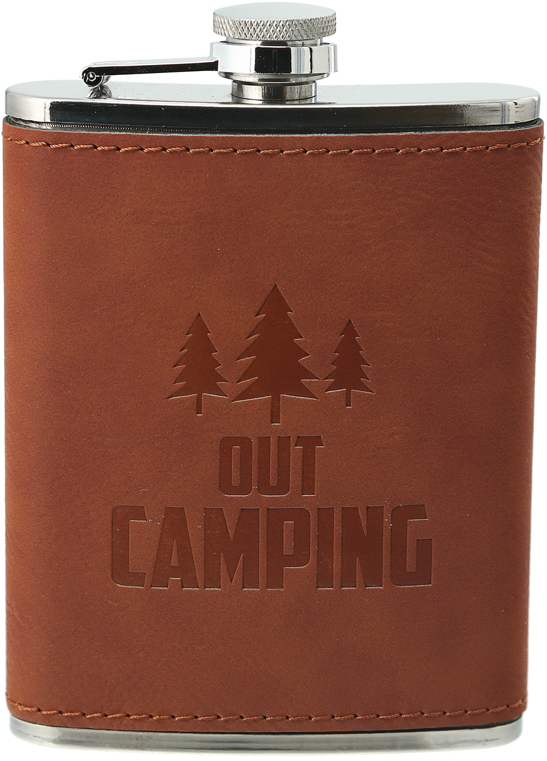 Out Camping by Man Out - Out Camping - PU Leather & Stainless Steel 8 oz Flask