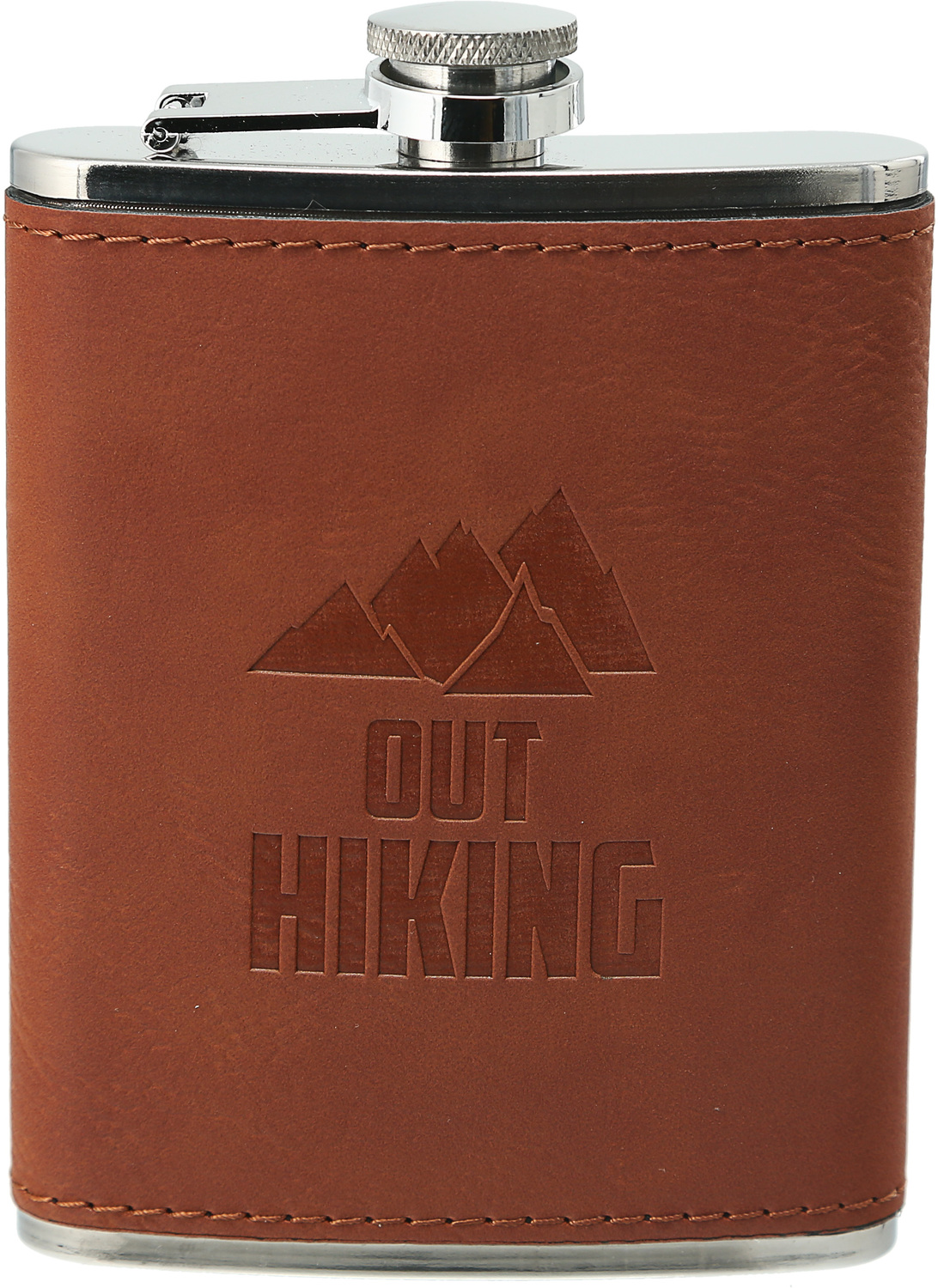 Out Hiking by Man Out - Out Hiking - PU Leather & Stainless Steel 8 oz Flask