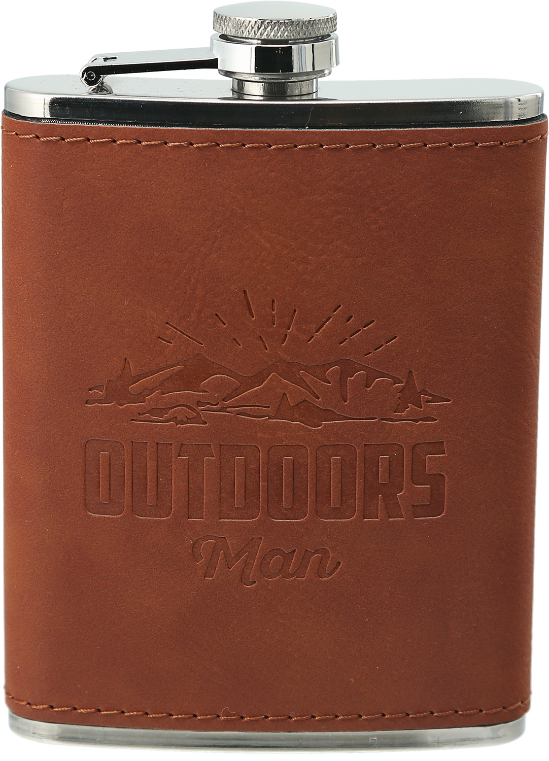 Outdoors Man by Man Out - Outdoors Man - PU Leather & Stainless Steel 8 oz Flask
