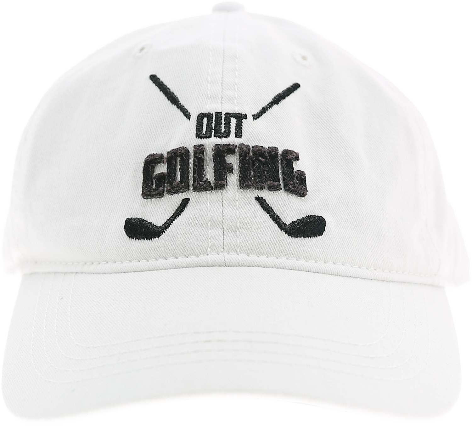 Out Golfing by Man Out - Out Golfing - White Adjustable Hat