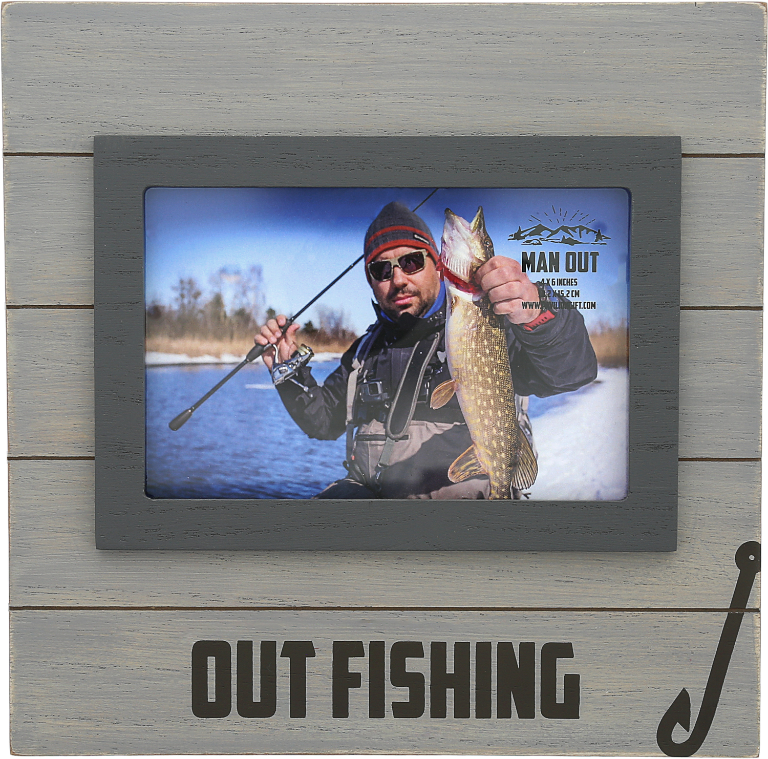 Fishing by Man Out - Fishing - 8.75" Frame
(Holds 6" x 4" Photo)