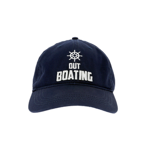 Out Boating by Man Out - Dark Blue Adjustable Hat