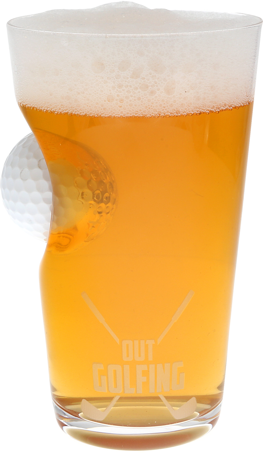 Out Golfing by Man Out - Out Golfing - 15 oz Golf Ball Glass