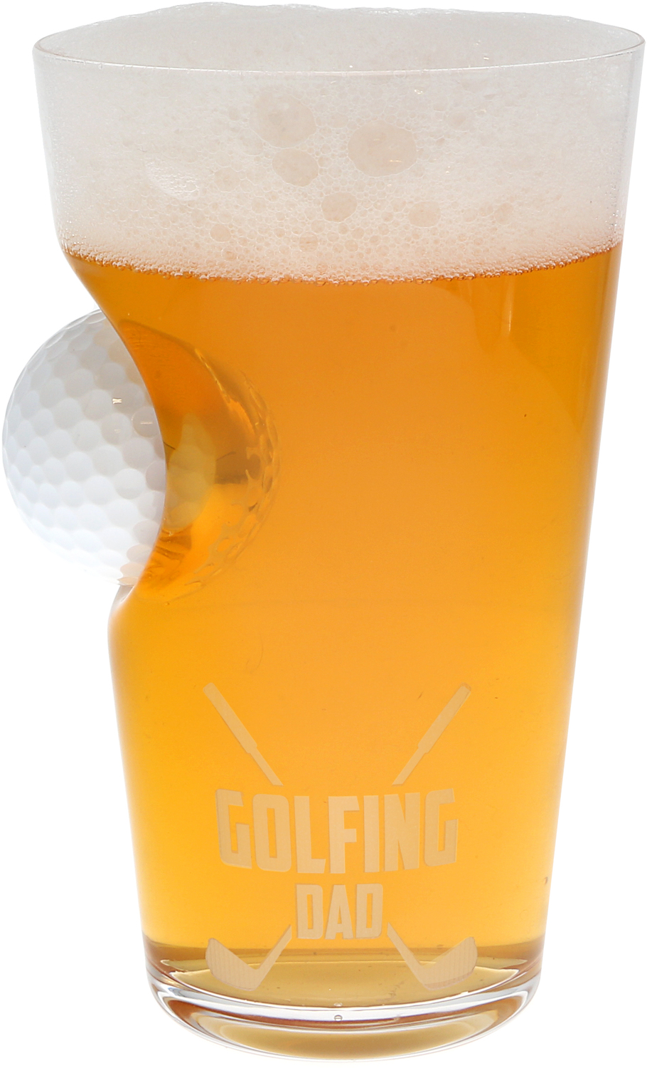 Golfing Dad by Man Out - Golfing Dad - 15 oz Golf Ball Glass