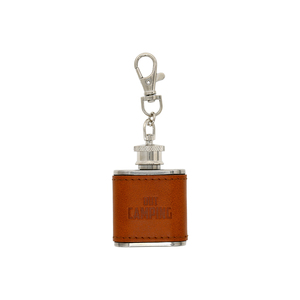 Out Camping by Man Out - PU Leather & Stainless Steel 1 oz Mini Flask