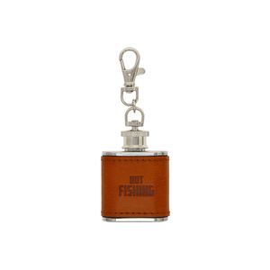 Out Fishing by Man Out - PU Leather & Stainless Steel 1 oz Mini Flask
