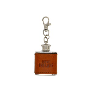 Out at the Lake by Man Out - PU Leather & Stainless Steel 1 oz Mini Flask