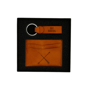 Hunting by Man Out - PU Leather Keyring & Wallet Set