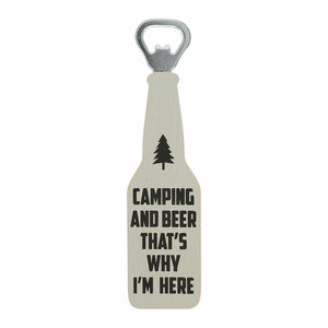Camping by Man Out - 7" Bottle Opener Magnet