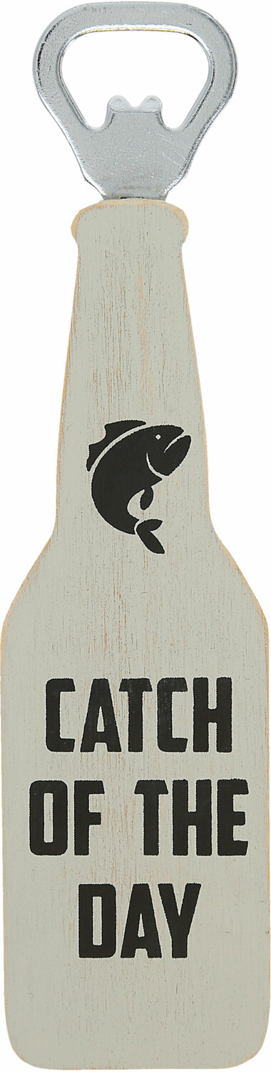 Fishing by Man Out - Fishing - 7" Bottle Opener Magnet