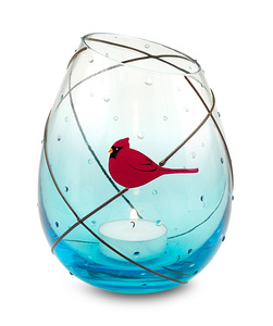 Candle Holder by Really Red - 5.25" Glass Candle Holder