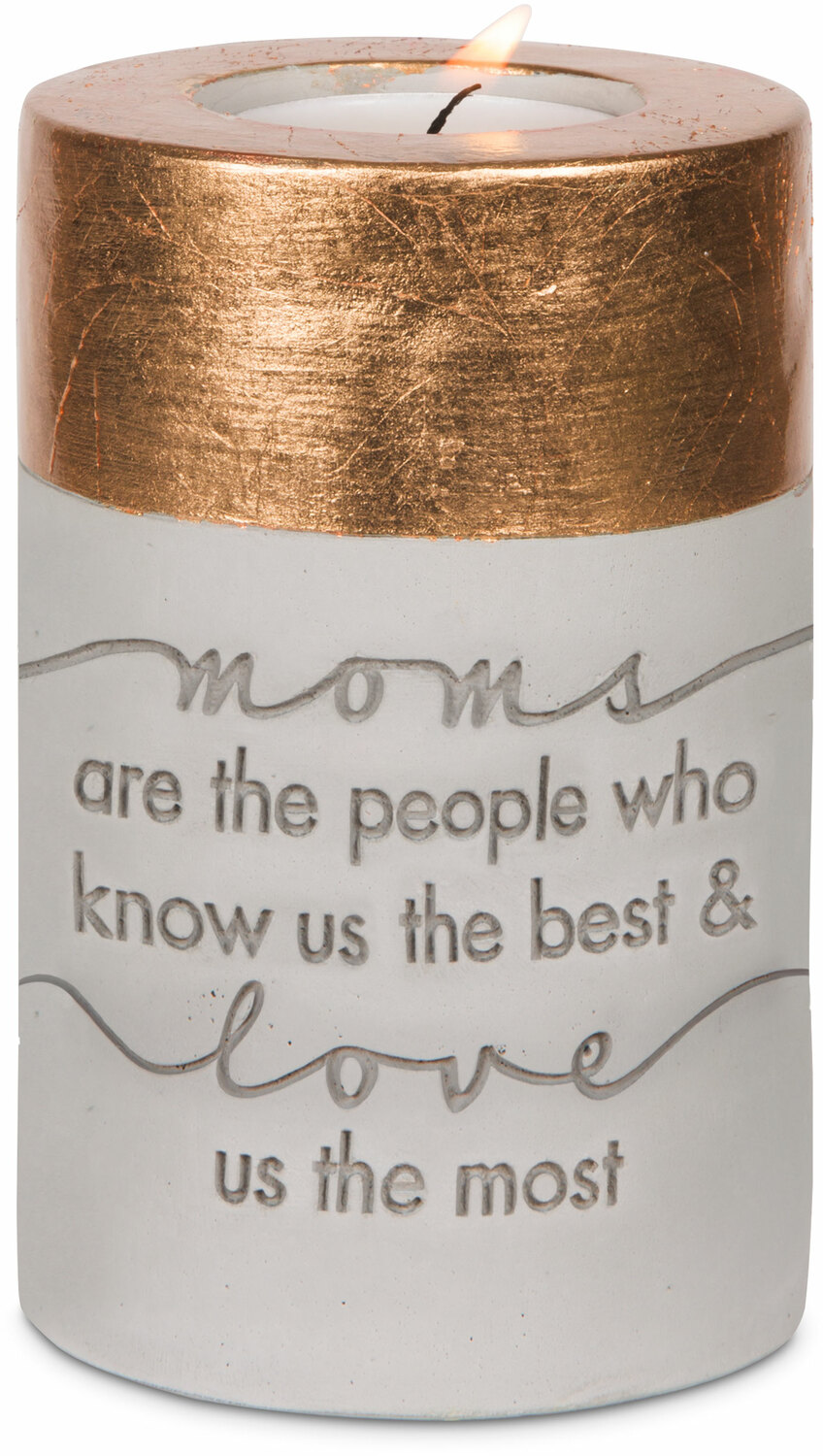Mom by Sweet Concrete - Mom - 3" x 4.75" Cement Candle Holder