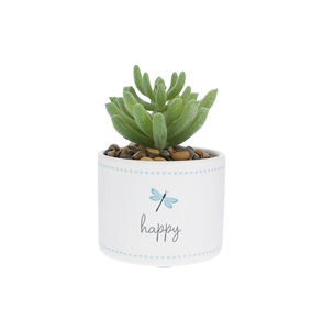 Happy by Grateful Garden - 5" Artificial Potted Plant