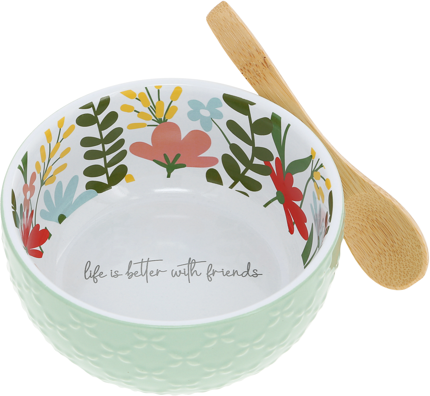 Friends by Grateful Garden - Friends - 4.5" Ceramic Bowl with Bamboo Spoon