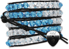 Ocean Side-Cyan & Clr Glass by H2Z - Wrap Bracelets - 