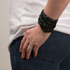 Kelly Shimmer-Black Glass by H2Z - Wrap Bracelets - Model