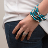 Sedona-Turquoise & White by H2Z - Wrap Bracelets - Model