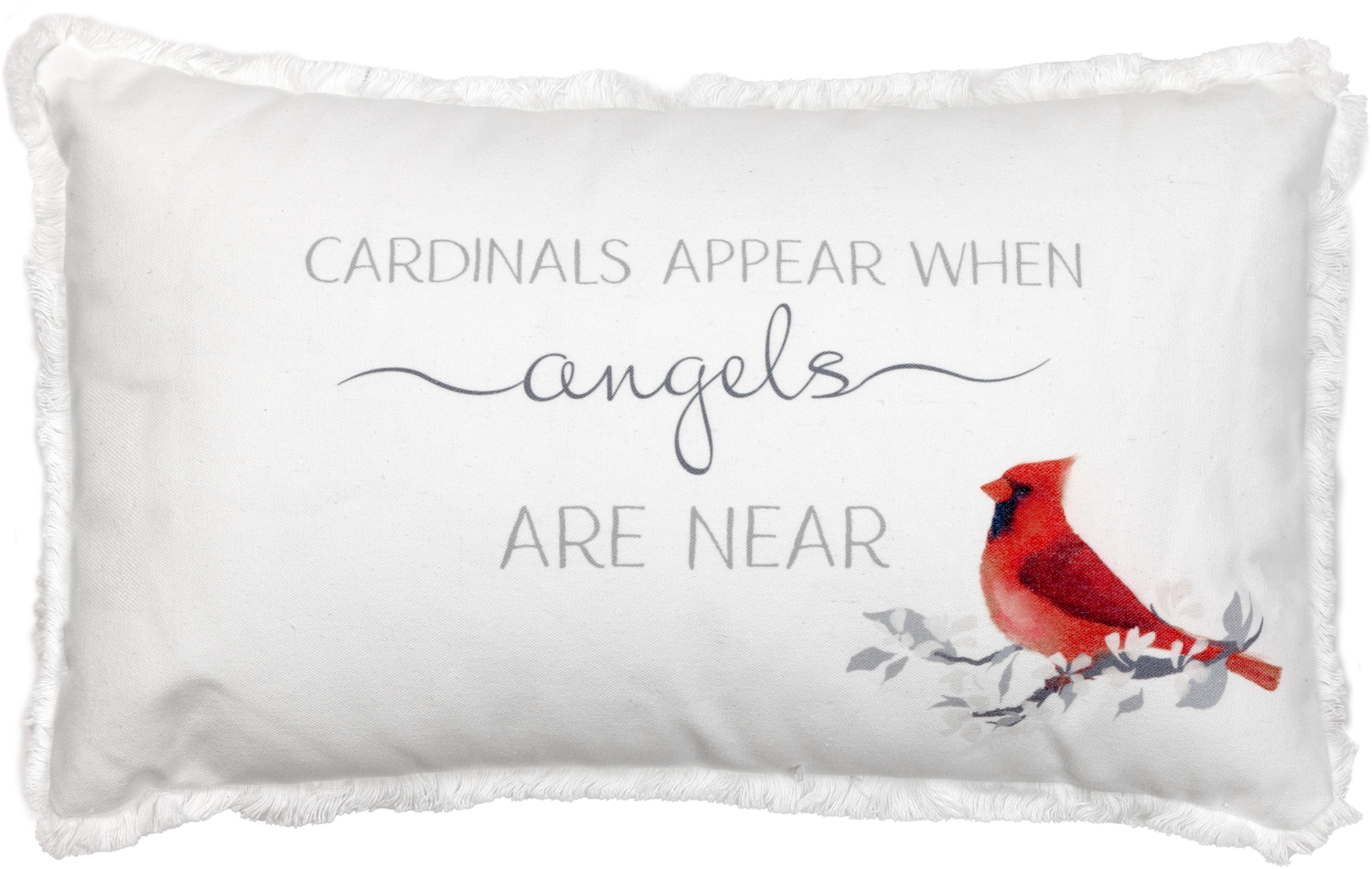 Cardinals Appear by Always by Your Side - Cardinals Appear - 20" x 12" Throw Pillow