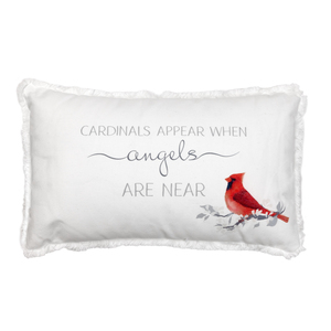 Cardinals Appear by Always by Your Side - 20" x 12" Throw Pillow