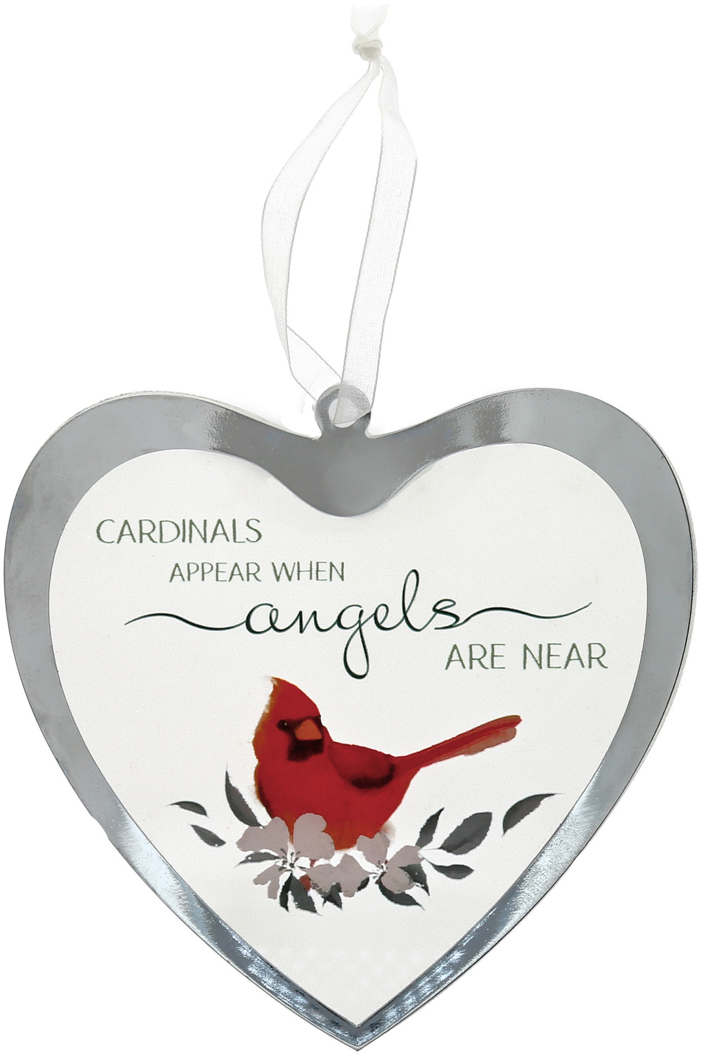 Cardinals Appear by Always by Your Side - Cardinals Appear - 4.75" Mirrored Glass Ornament