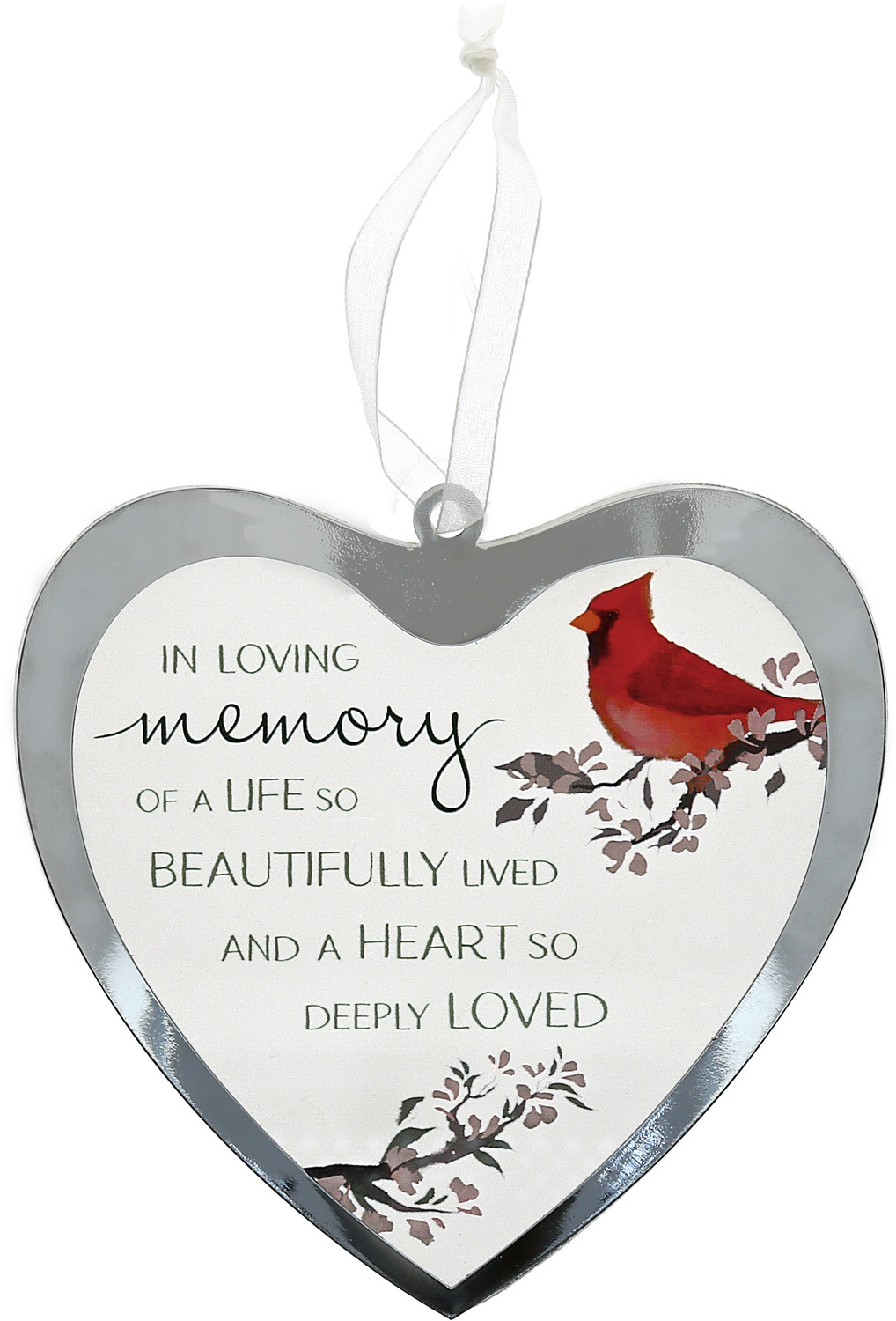 In Loving Memory by Always by Your Side - In Loving Memory - 4.75" Mirrored Glass Ornament