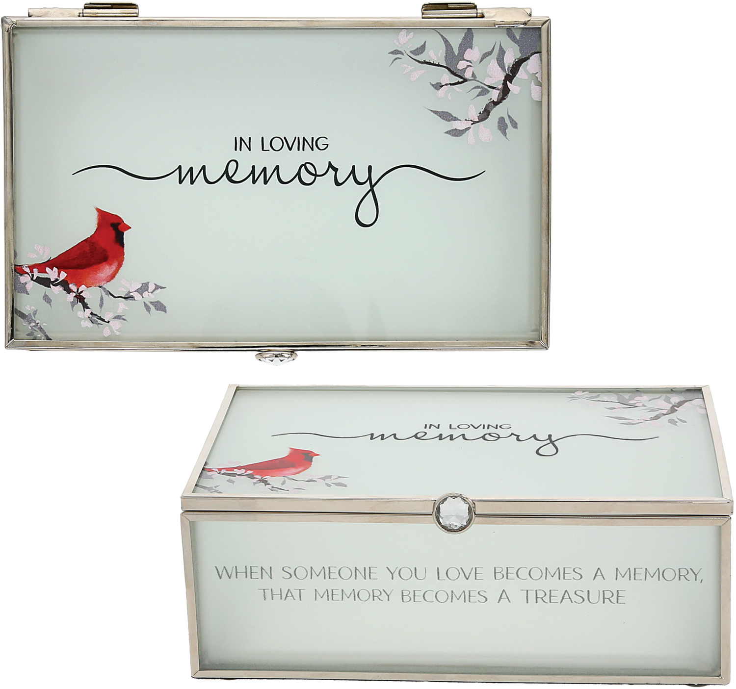 In Loving Memory by Always by Your Side - In Loving Memory - 6" x 3.5" Glass Keepsake Box