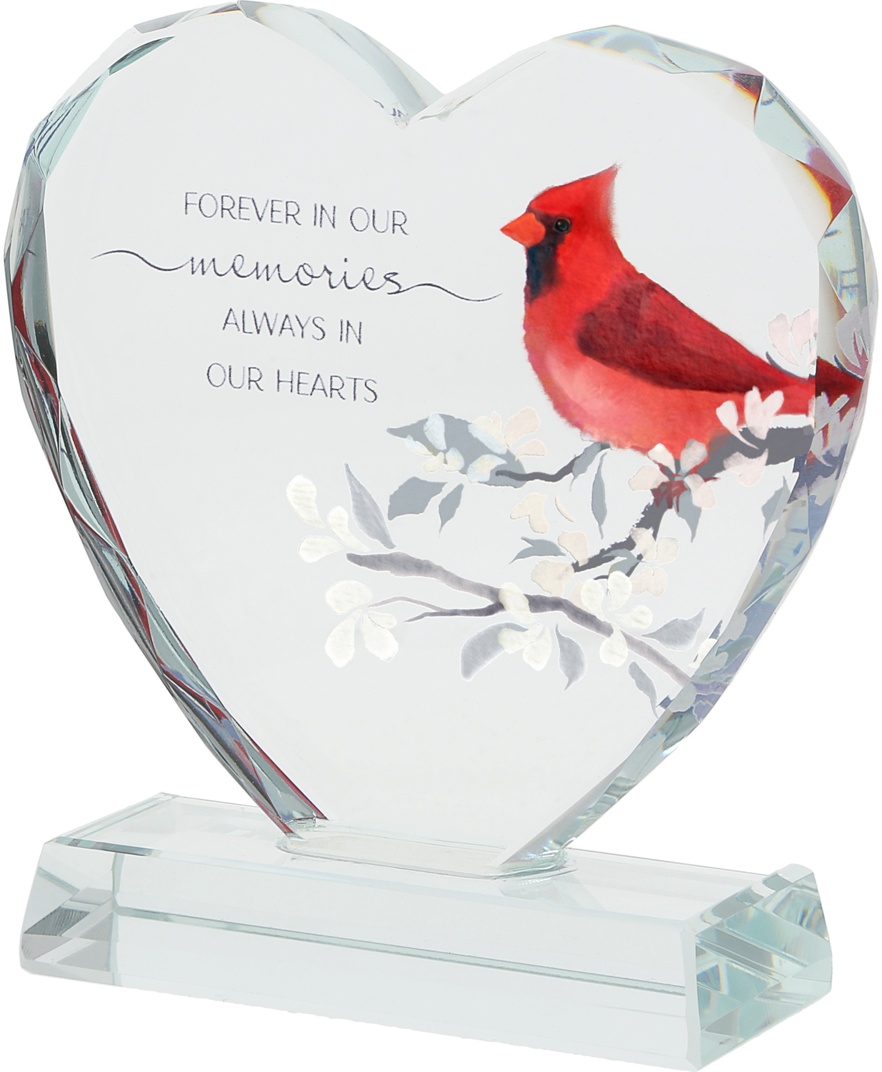 In Our Hearts by Always by Your Side - In Our Hearts - 4" Crystal Heart Plaque