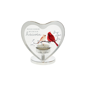 Heaven In Our Home by Always by Your Side - 5" Glass Heart Tea Light Holder