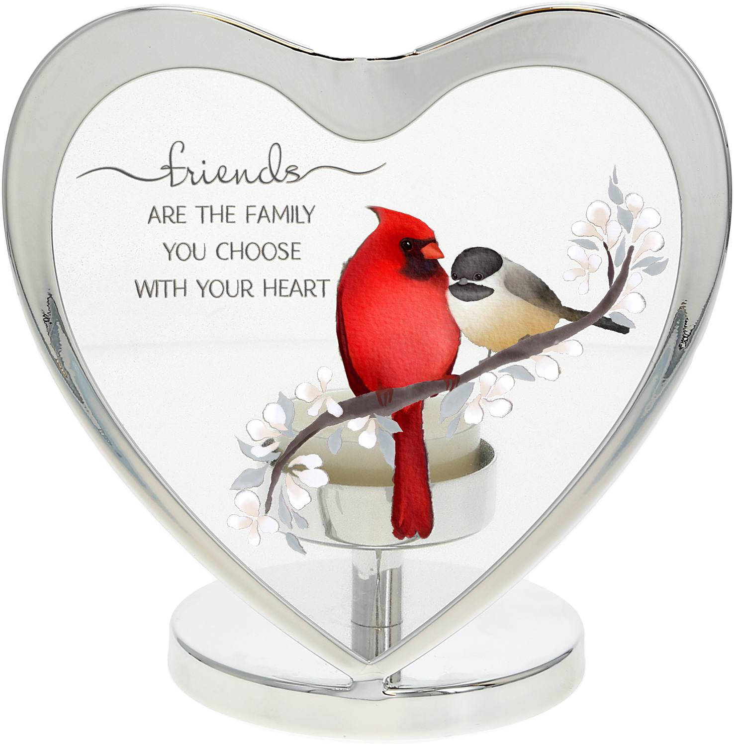 Family You Choose by Always by Your Side - Family You Choose - 5" Glass Heart Tea Light Holder