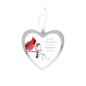 Grandma by Always by Your Side - 4.75" Mirrored Glass Ornament