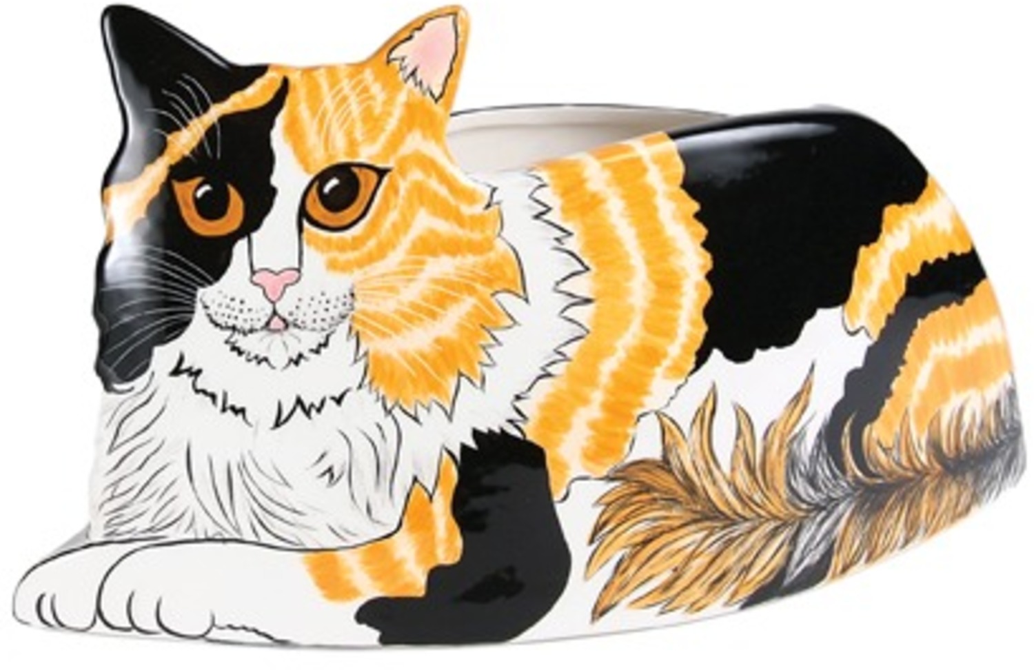 Patches - Calico by Rescue Me Now - Patches - Calico - 6.5" x 12.5" Cat Planter Vase