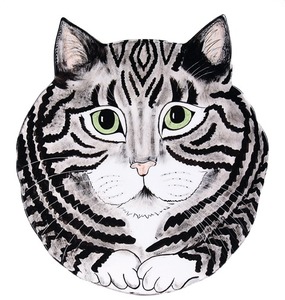 Rascal - Gray Tabby by Rescue Me Now - 10.75" Cat Plate