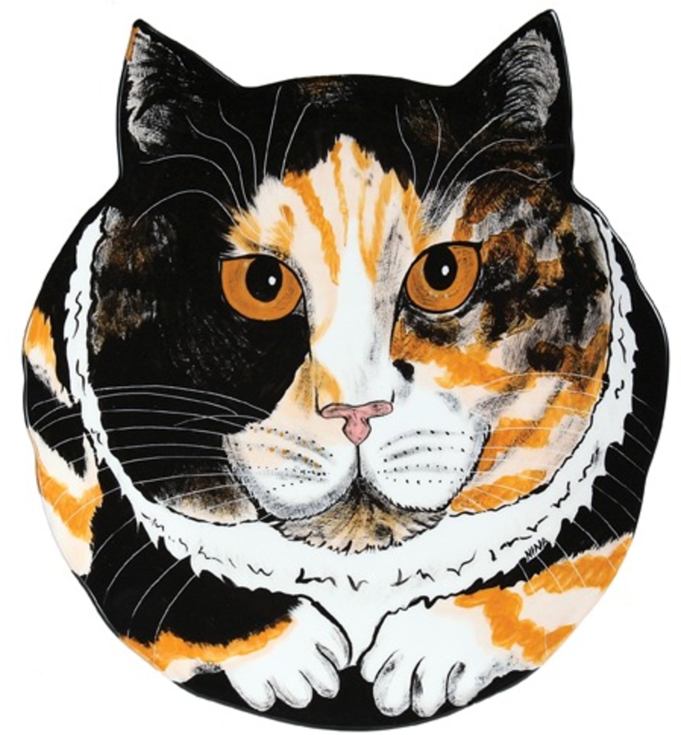 Sydney - Calico by Rescue Me Now - Sydney - Calico - 10.75" Cat Plate