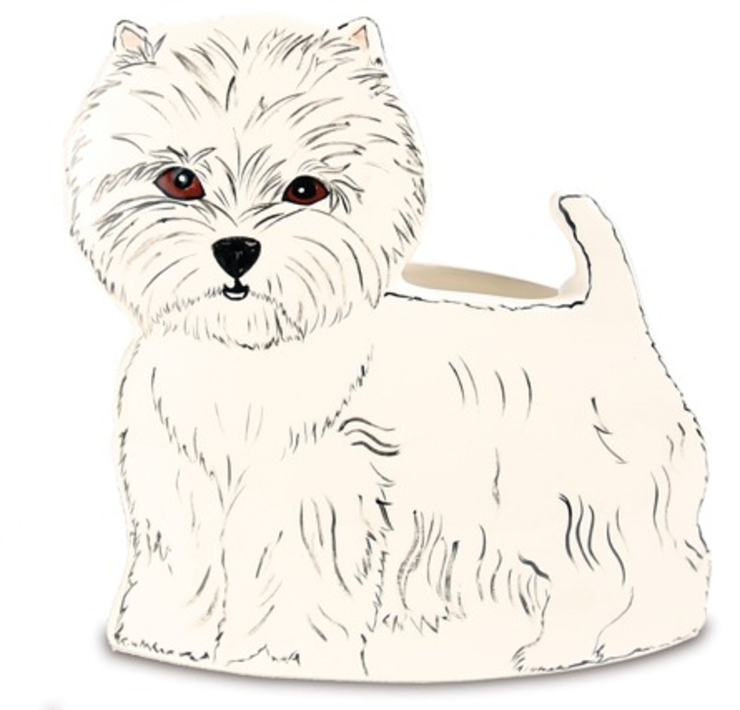 Dee Oh Gie - West Highland by Rescue Me Now - Dee Oh Gie - West Highland - 9.25" x 9" Dog Planter Vase