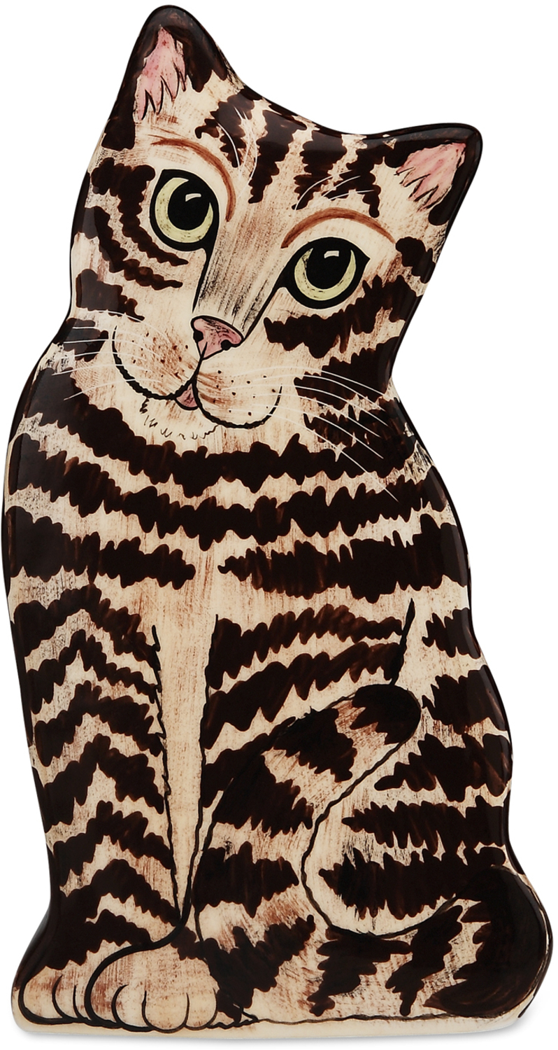 Tom - Brown Tabby by Rescue Me Now - Tom - Brown Tabby - 8.5" Small Cat Vase