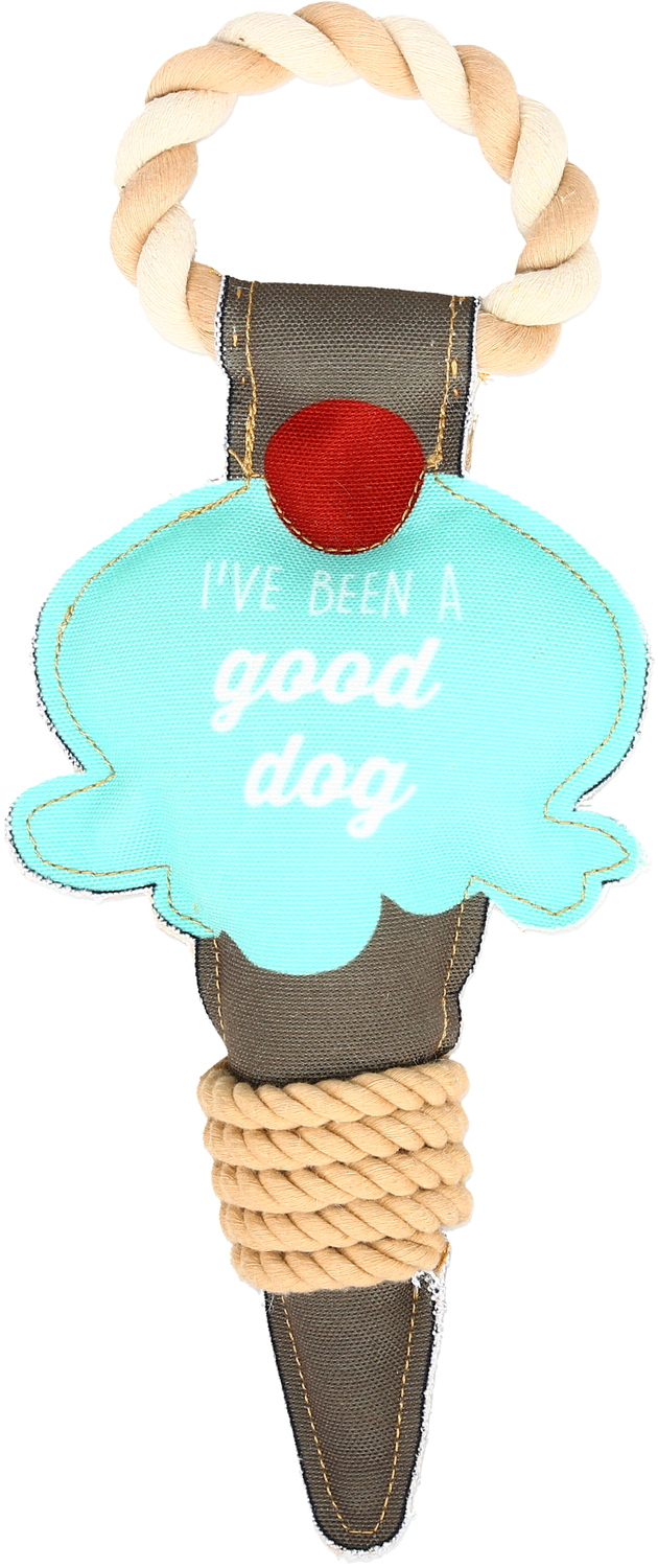 Good Dog by Pavilion's Pets - Good Dog - 13" Canvas Dog Toy on Rope