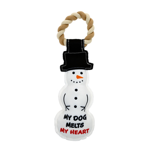 Melts My Heart by Pavilion's Pets - 12" Canvas Dog Toy on Rope 