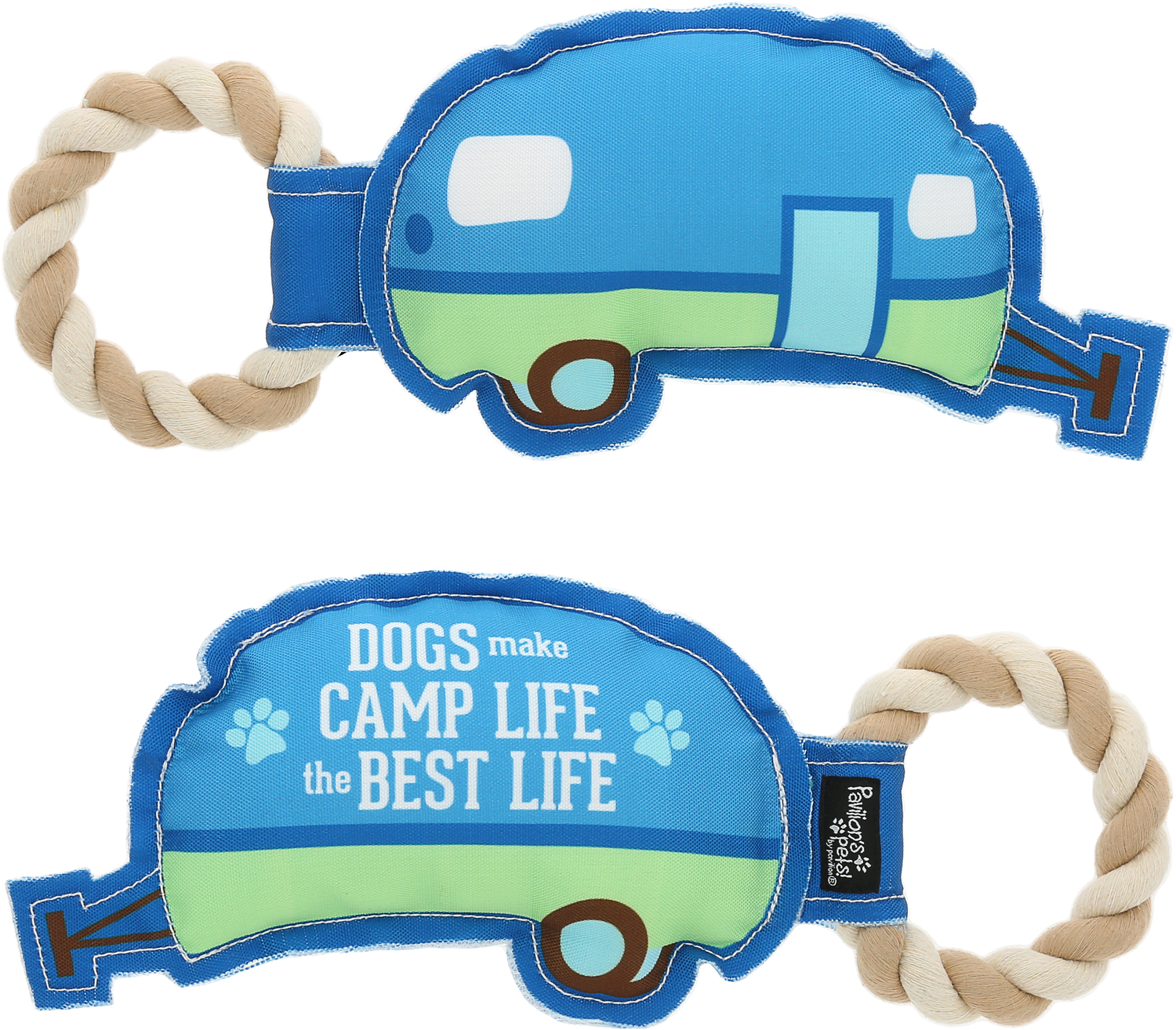 Camp Life by Pavilion's Pets - Camp Life - 10.5" Canvas Dog Toy on Rope