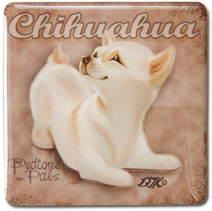 Chihuahua by My Pedigree Pals - 2.5" Square Magnet with Easel Back
