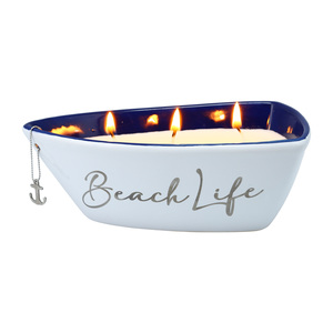 Beach by Red, White, & Blue Crew - Triple Wick 10 oz 100% Soy Wax Candle
Scent: Fresh Linen