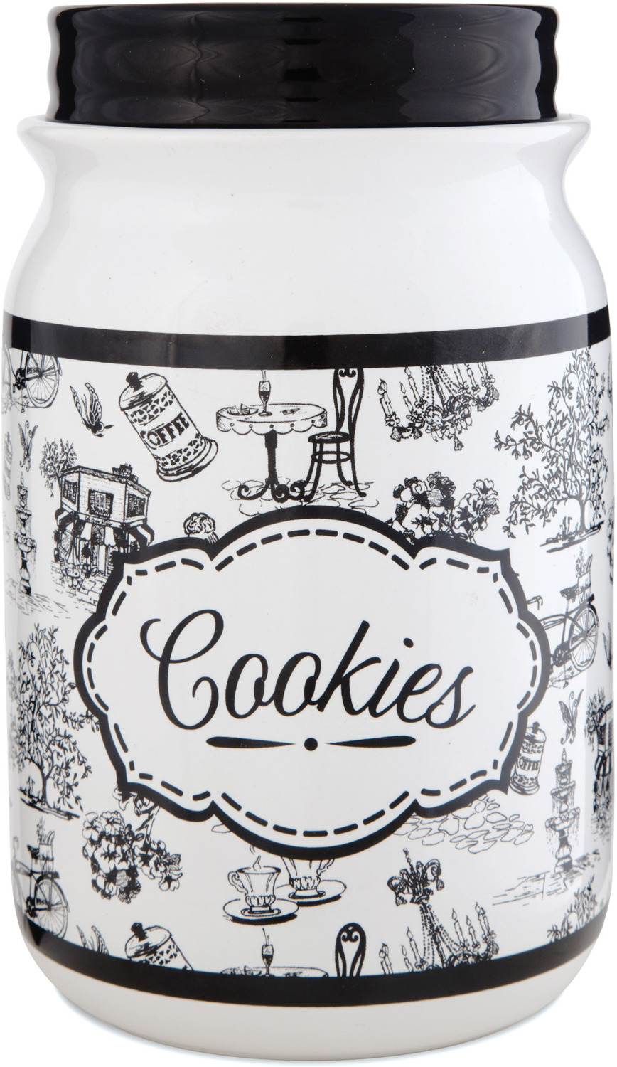 Cafe Toile by You & Me by Jessie Steele - Cafe Toile - 9" Cookie Jar