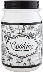 Cafe Toile by You & Me by Jessie Steele - 9" Cookie Jar