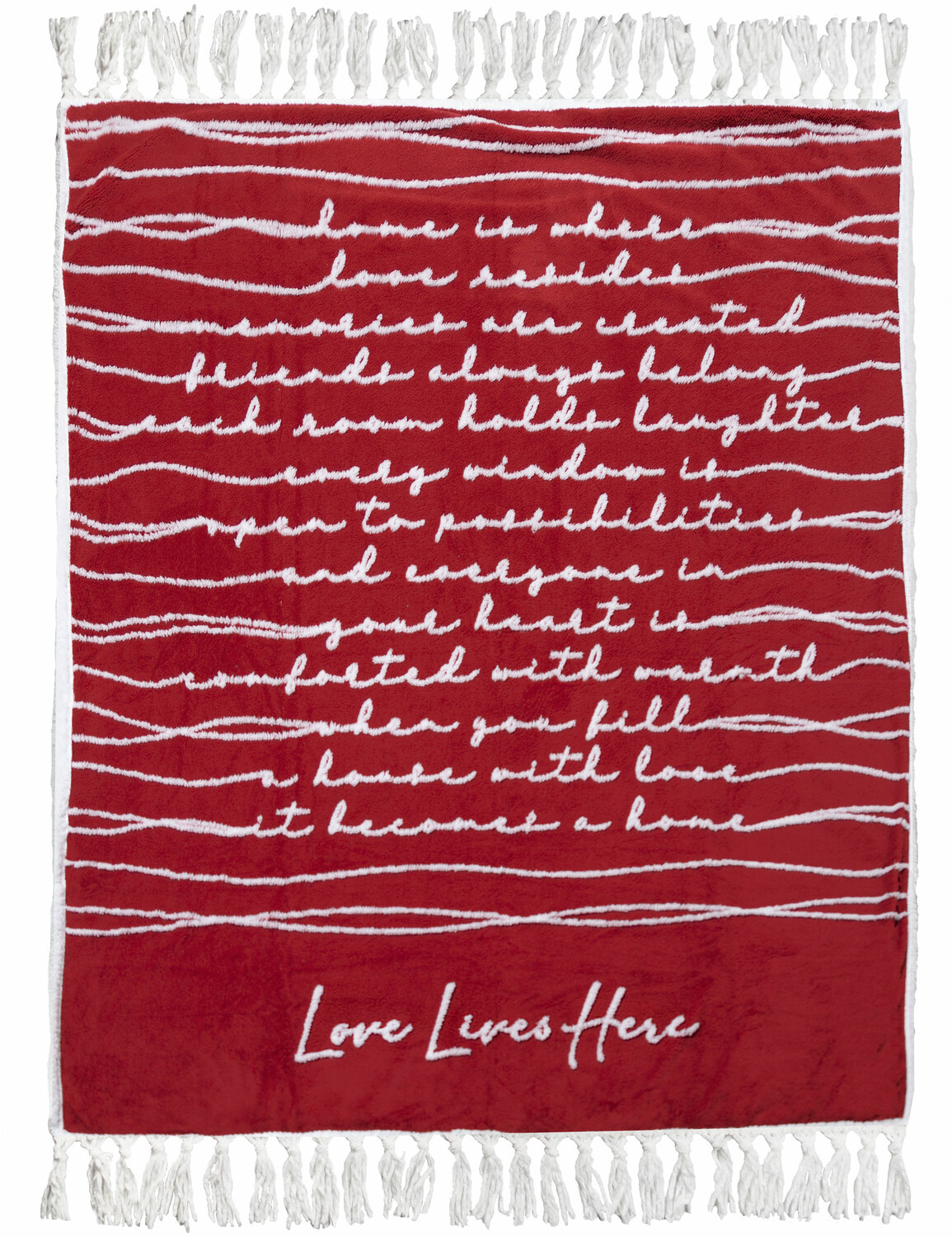 Love Lives Here by Threaded Together - Love Lives Here - 50" x 60" Inspirational Plush Blanket